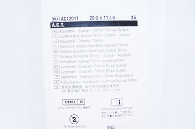 CareFusion ACT2011 Adjustable-Coaxial-Temno Biopsy System 20G x 11cm - Box of 5